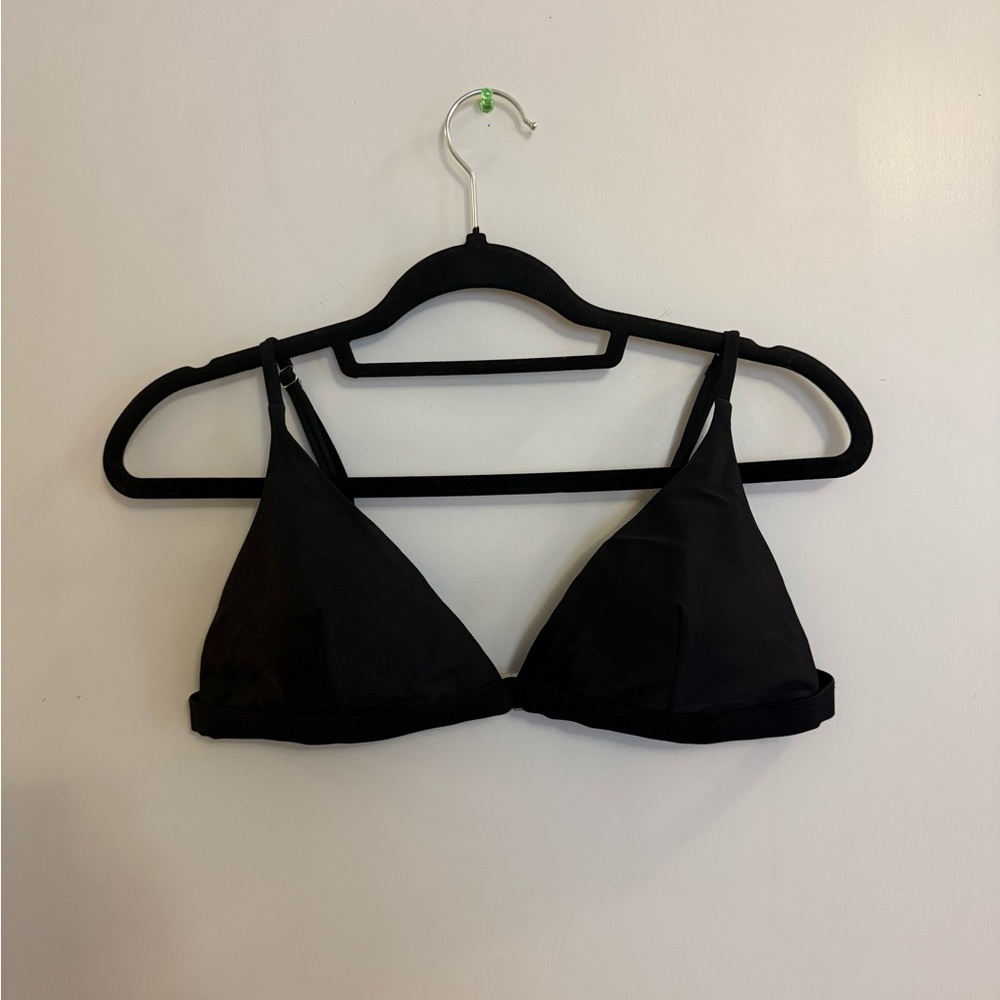 Black triangle bikini top